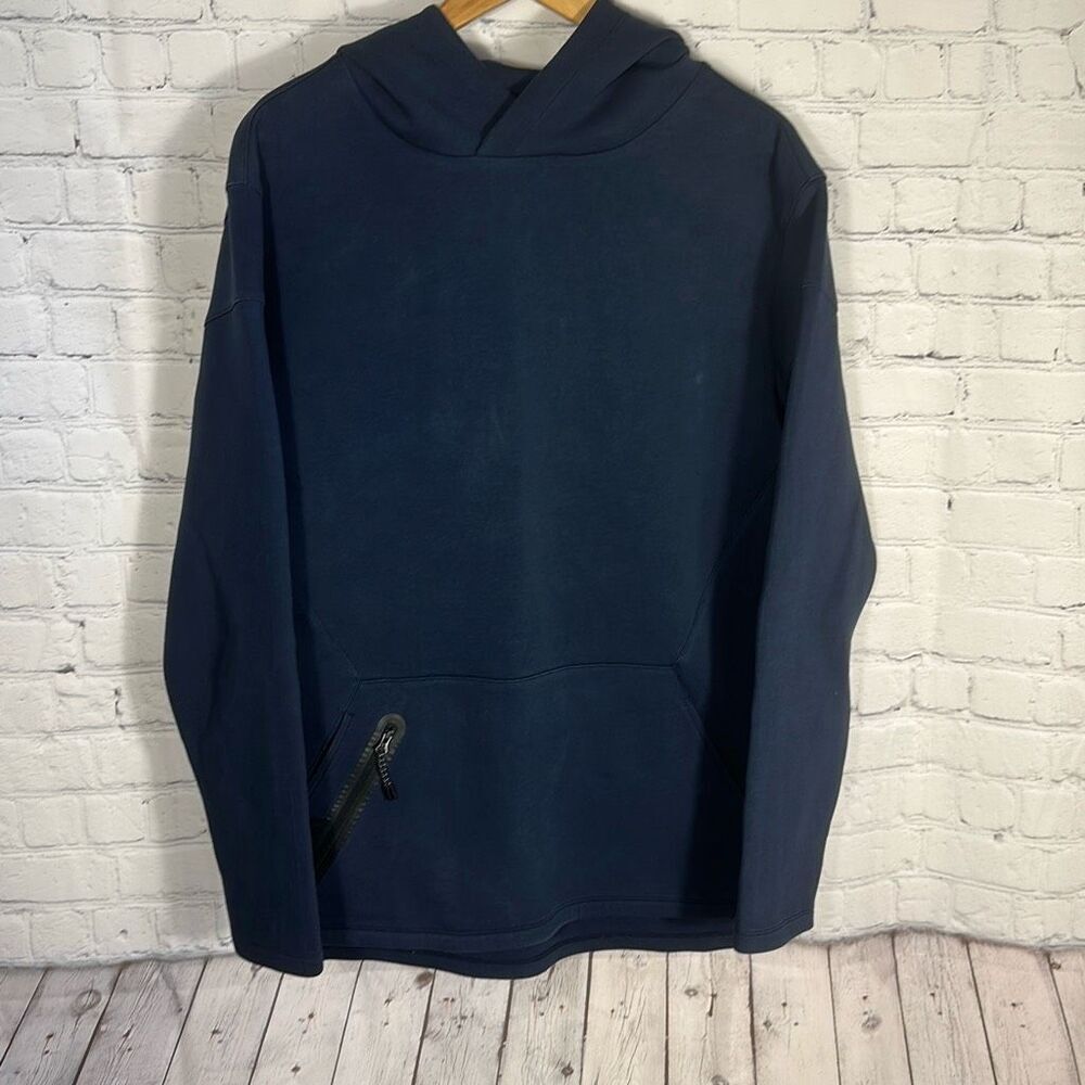 Alphalete Hoodie Mens Large‎ Blue LBD More Elements Athletic Fit Zip Workout
